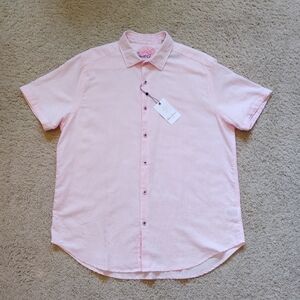 NEW Robert Graham Men's Pink Short Sleeve Shirt